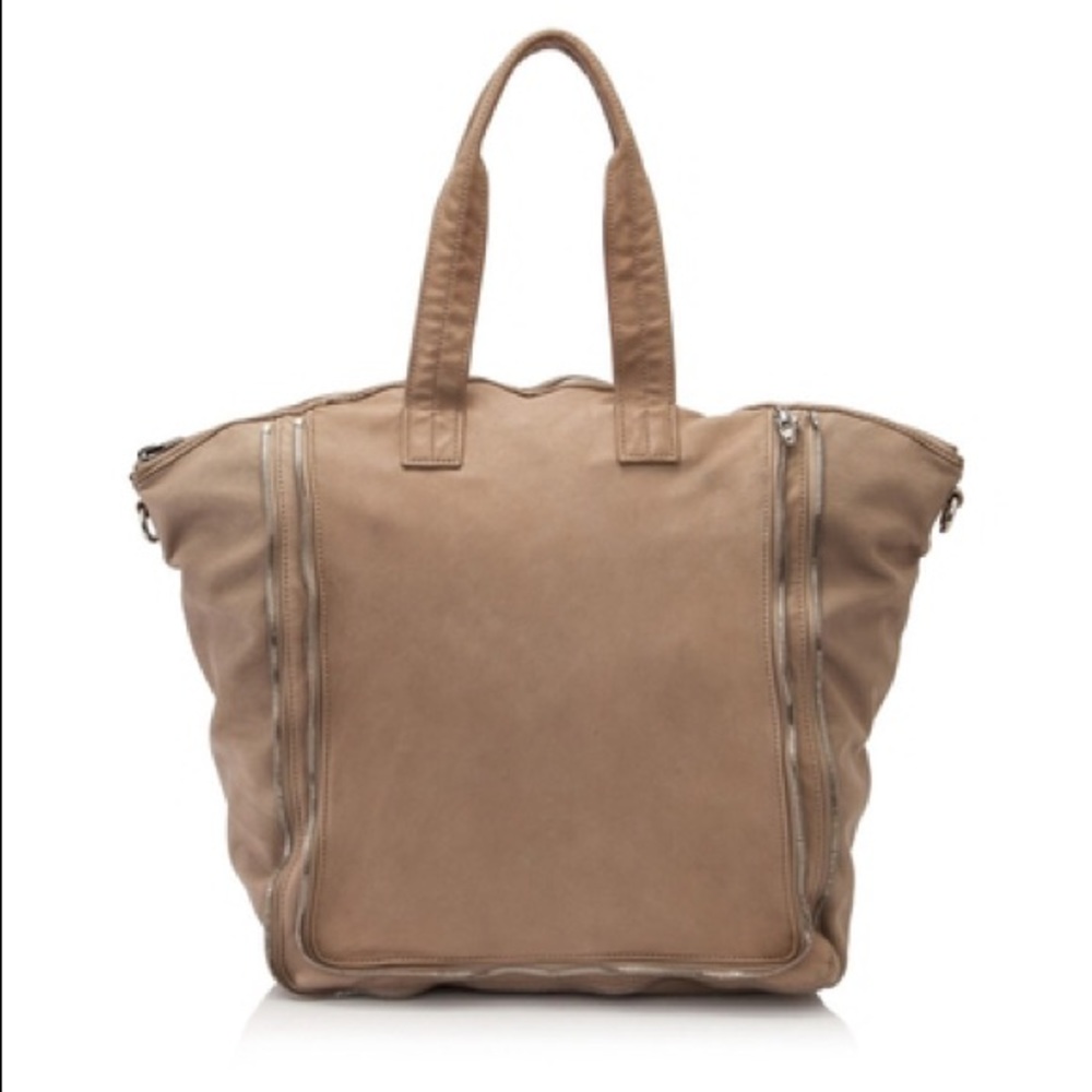 ALEXANDER WANG Lambskin Trudy zip around Tote gray